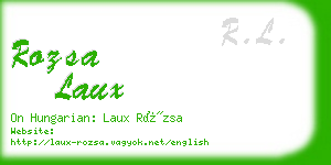 rozsa laux business card